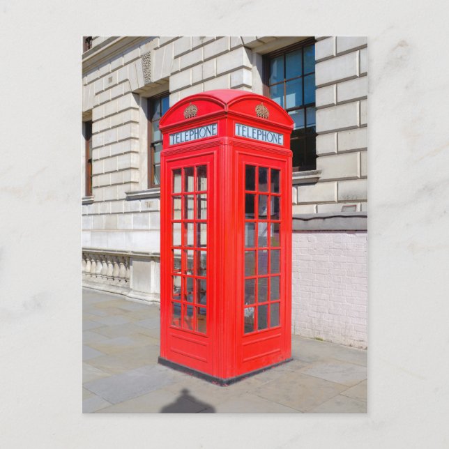 Cartão Postal Red Telephone Box, Westminster London Postcard (Frente)