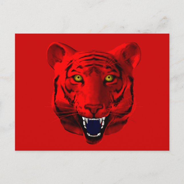 Cartão Postal Red Tiger (Frente)