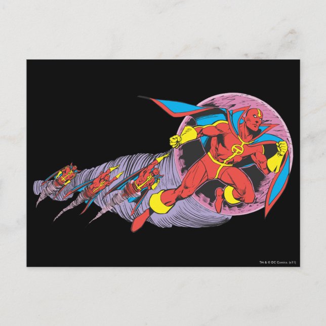 Cartão Postal Red Tornado Em Movimento Vento (Frente)