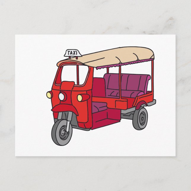 Cartão Postal Red Tuktuk (Frente)