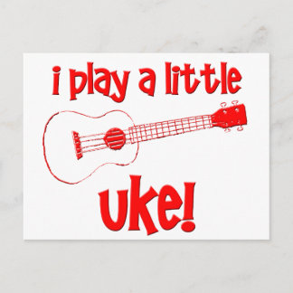 Cartão Postal Red Ukulele