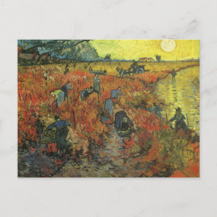 Cartão Postal Red Vineyard, por Vincent van Gogh, Vintage Fine A