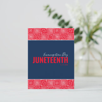 Cartão Postal Red White Blue Emancipation Day June 19 JUNETEENTH