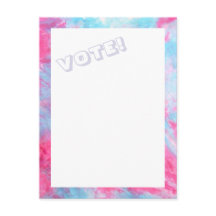 Cartão postal Red White Blue Tie Dye VOTE