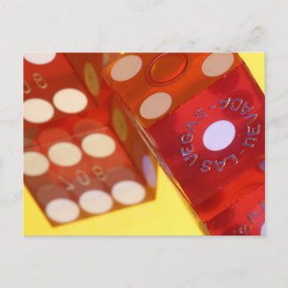 Cartão Postal Red White Dice