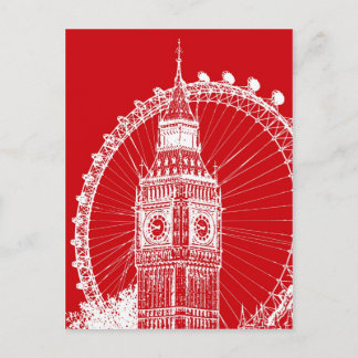 Cartão postal Red & White London