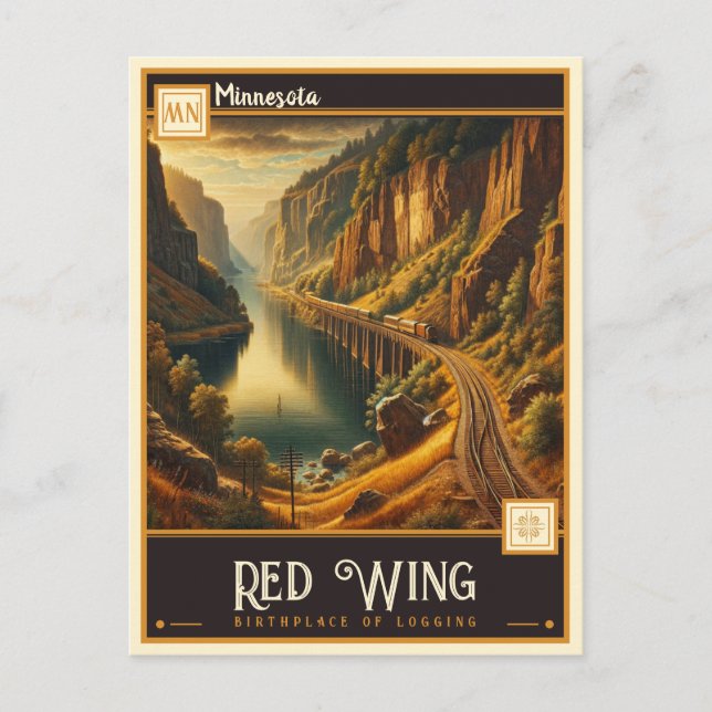 Cartão Postal Red Wing, Minnesota | Vintage (Frente)
