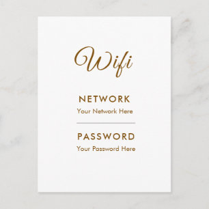 Cartão Postal Rede de Senha Wifi Promocional