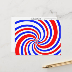 Cartão Postal Redemoinhos Vermelhos, Brancos e Azu