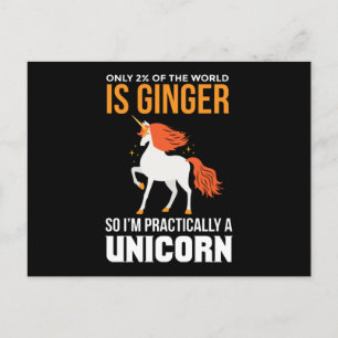 Cartão Postal Redhead Apenas 2% Do Mc1r Unicorn