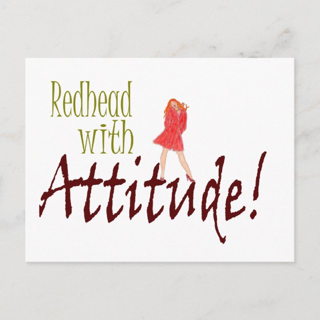 Cartão Postal Redhead with attitude (Frente)