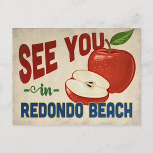 Cartão Postal Redondo Beach California Apple - Viagens vintage