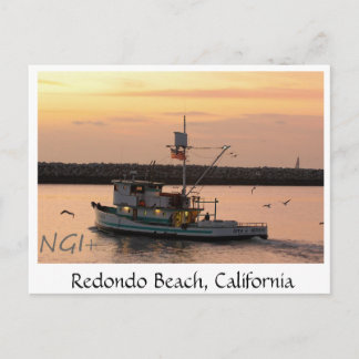 Cartão Postal Redondo Beach, rebocador da Califórnia