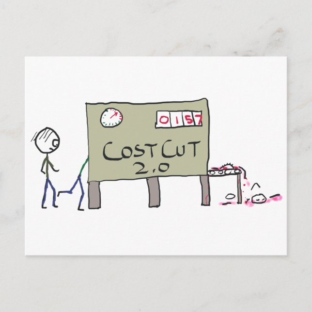 Cartão Postal Redução de custos (Frente)