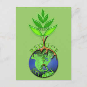 Cartão Postal Reduza a liberação do Reciclar