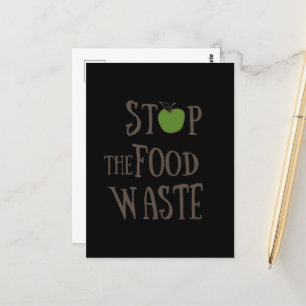 Cartão Postal reduzir o desperdício de comidas