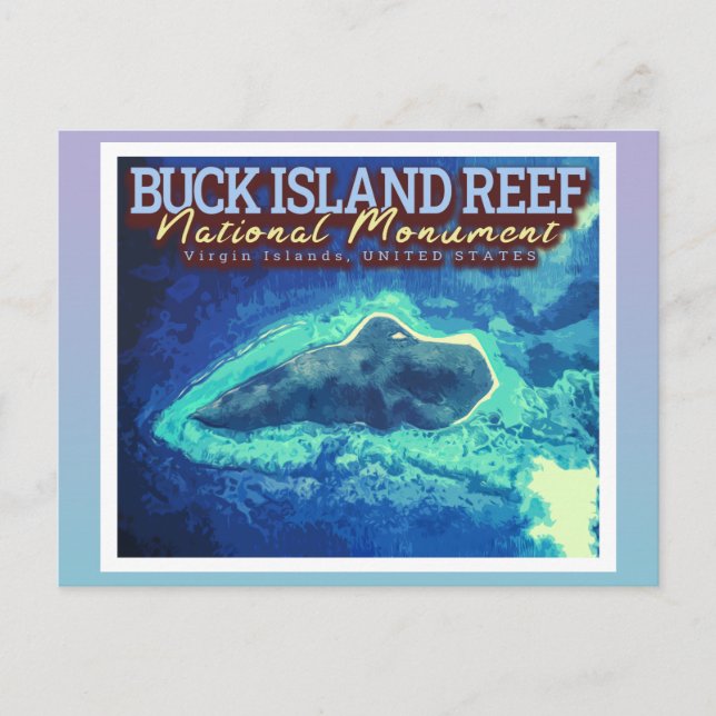 CARTÃO POSTAL REEF BUCK ISLAND - ILHAS VIRGENS ESTADOS UNIDOS (Frente)