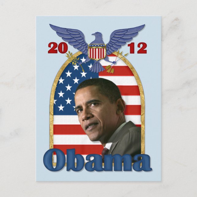 Cartão Postal Reeleição Barack Obama para 2012 (Frente)