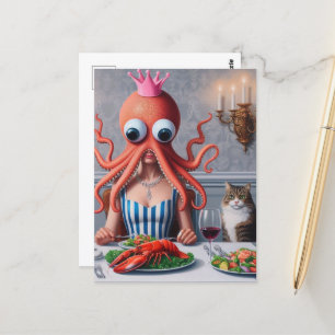 Cartão Postal Refeição de frutos do mar