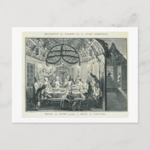 Cartão Postal Refeição judaica durante a Festa dos Tabernáculos,