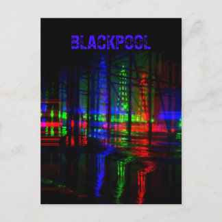 Cartão Postal Reflexão de água em torre Blackpool, Vermelho, Ver