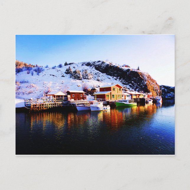 Cartão Postal Reflexão Sobre O Lago Quidi Vidi (Frente)