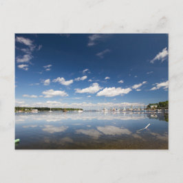 Cartão Postal Reflexo do Céu no Porto de Belfast, Maine