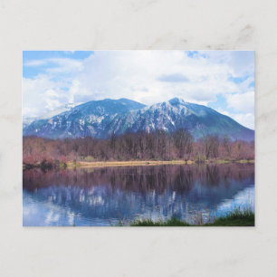 Cartão Postal reflexo do lago Snoqualmie
