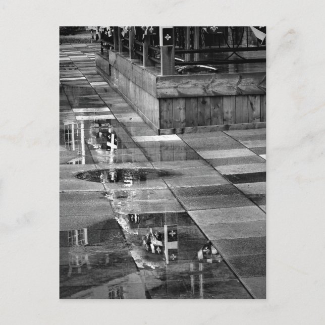 Cartão Postal Reflexões após chuva no lugar Aubry Vieux Hull (Frente)