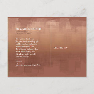 Cartão Postal Reflexões de Aquarela Obrigado Clay ID774