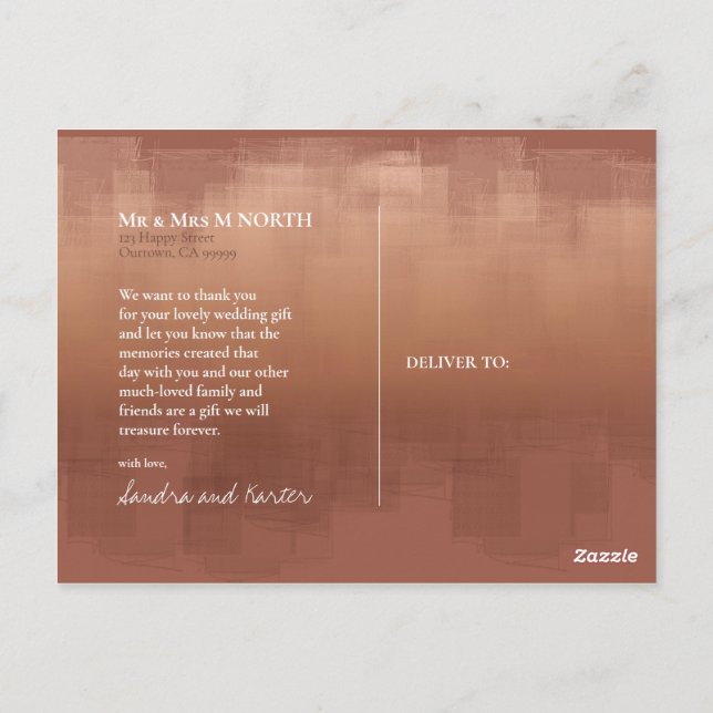 Cartão Postal Reflexões de Aquarela Obrigado Clay ID774 (Verso)