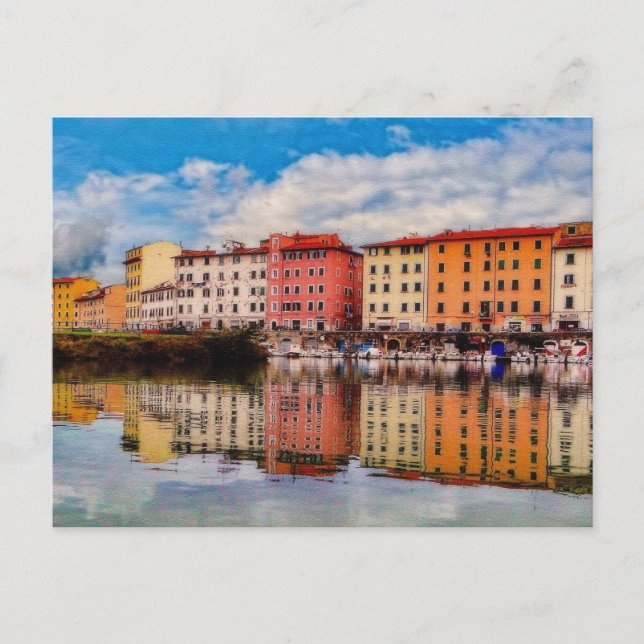 Cartão Postal Reflexões de Porto (Pintado) (Frente)