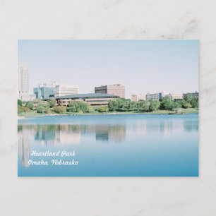 Cartão Postal Reflexões do Heartland Park Omaha, Nebraska
