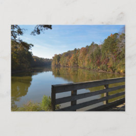 Cartão Postal Reflexões Do Outono Sobre O Lago Pela Ponte Rustic