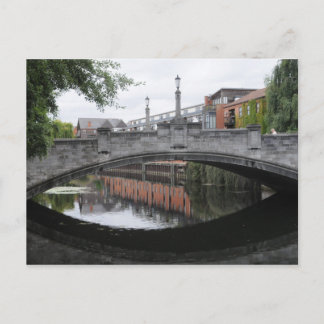 Cartão Postal Reflexões sobre o rio Wensum, Norwich