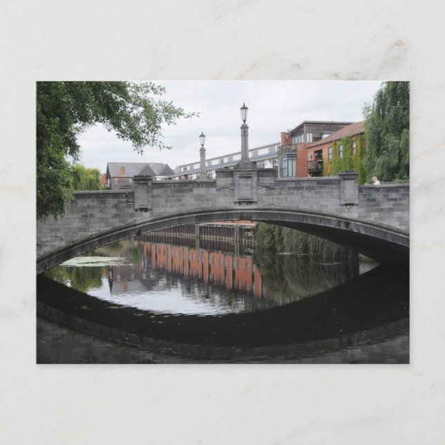 Cartão Postal Reflexões sobre o rio Wensum, Norwich (Frente)