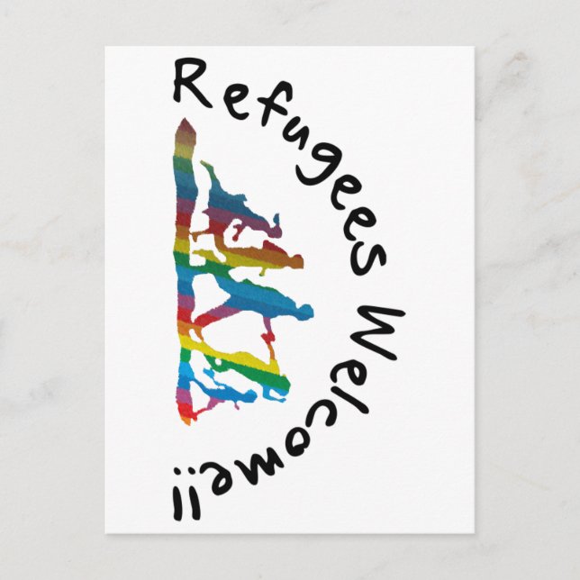 Cartão Postal Refugees Welcome (Frente)