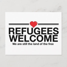 Cartão Postal Refugiados bem-vindos