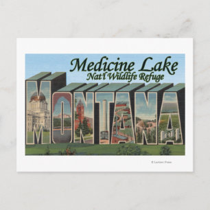Cartão Postal Refúgio Medicine Lake Nat'l, Montana