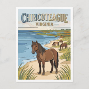 Cartão Postal Refúgio Nacional de Vida Selvagem de Chincoteague