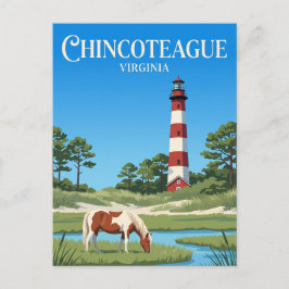 Cartão Postal Refúgio Nacional de Vida Selvagem de Chincoteague
