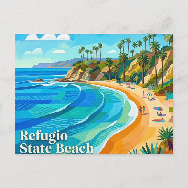 Cartão Postal Refúgio State Beach Califórnia (Frente)