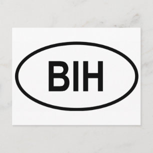 Cartão Postal Reg. Veículo Int da Bósnia e Herzegovina Código