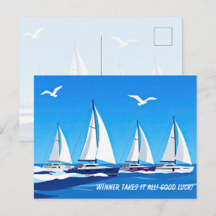 Cartão Postal Regata de Barcos