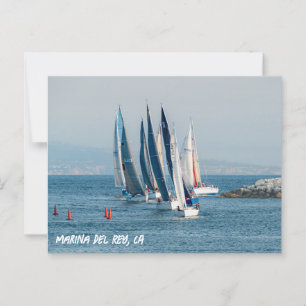 Cartão Postal Regata de Iates - Marina Del Rey, CA