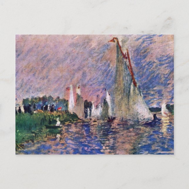 Cartão Postal Regatta Argenteuil Por Pierre-Auguste Renoir (Frente)