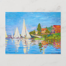 Cartão Postal Regatta no Argenteuil Claude Monet