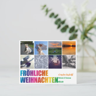 Cartão Postal Regenbogen Weihnachtspostkarte  Postkarte