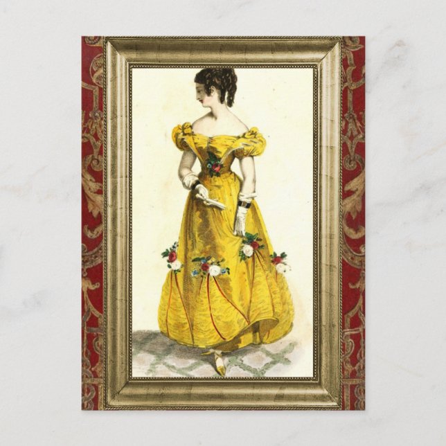 Cartão Postal Regency Fashion - Amarelo (Frente)