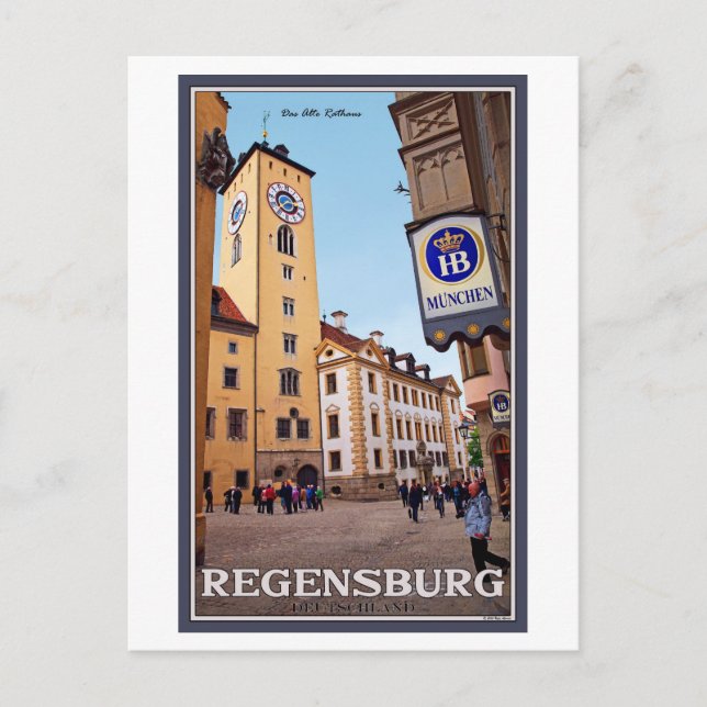 Cartão Postal Regensburg - Altes Rathaus (Frente)
